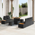 Gartensofa-set 8 pcs Schwarz Poly-Rattan