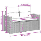 Gartensofa-set 10 pcs Schwarz Poly-Rattan
