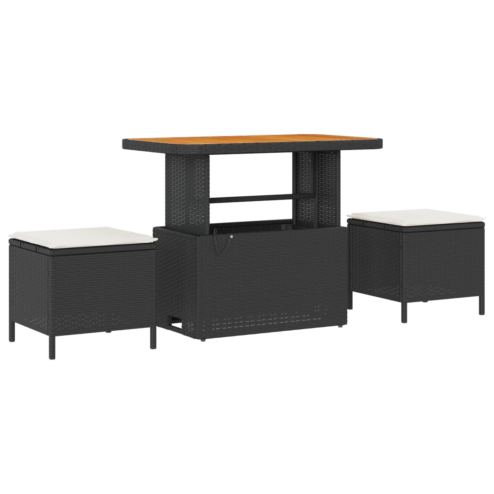 Gartensofa-set 10 pcs Schwarz Poly-Rattan