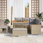 Gartensofa-set 8 pcs Beige Poly-Rattan