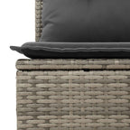 Gartensofa-set 8 pcs Grau Poly-Rattan