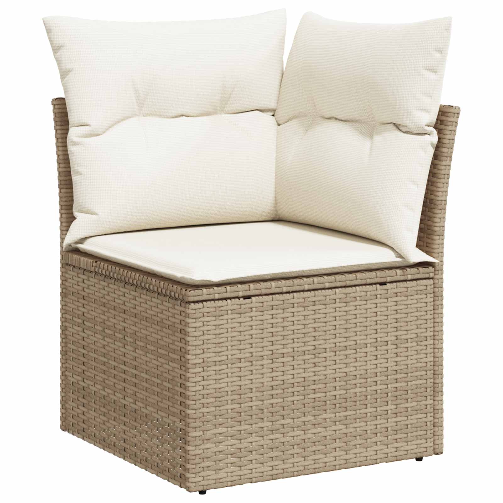 Gartensofa-set 9 pcs Beige Poly-Rattan
