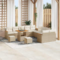 Gartensofa-set 13 pcs Beige Poly-Rattan