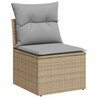 Gartensofa-set 13 pcs Beige Poly-Rattan