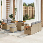 Gartensofa-set 8 pcs Beige Poly-Rattan