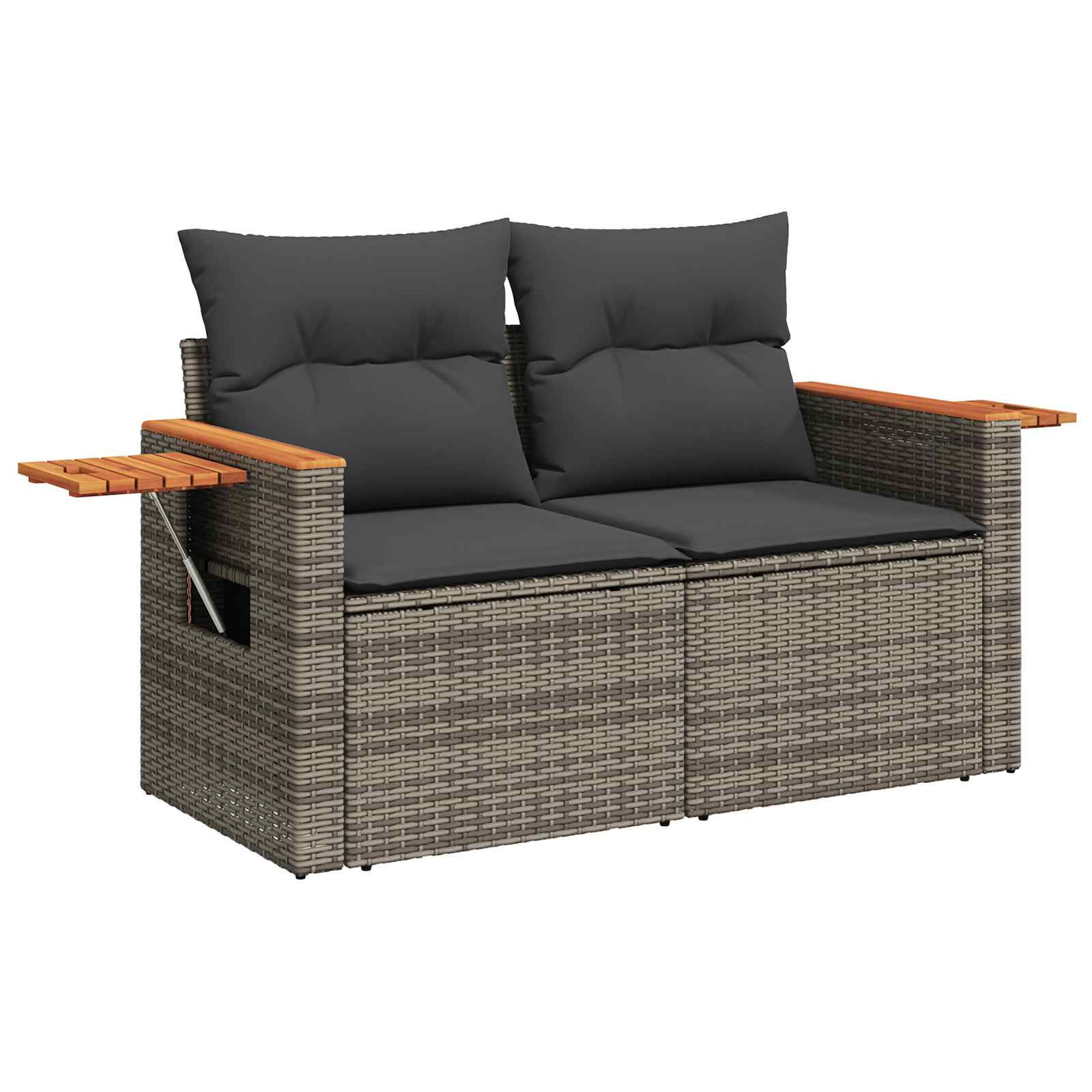 Gartensofa-set 8 pcs Grau Poly-Rattan