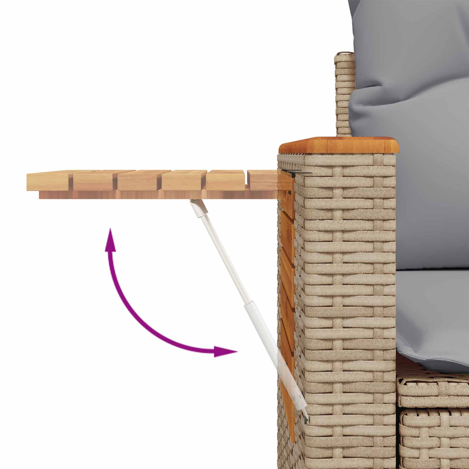 Gartensofa-set 9 pcs Beige Poly-Rattan