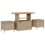 Gartensofa-set 10 pcs Beige Poly-Rattan