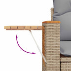 Gartensofa-set 10 pcs Beige Poly-Rattan