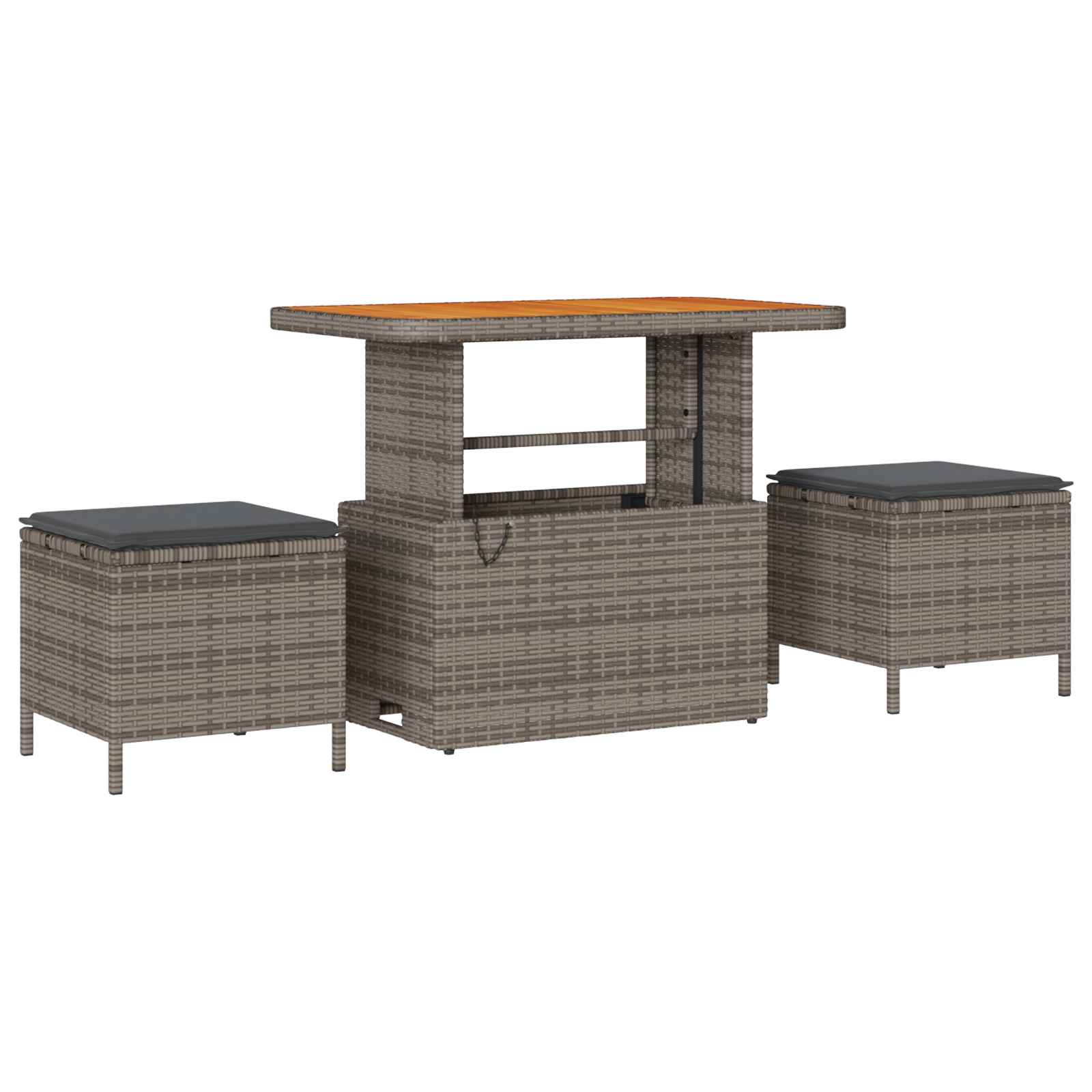 Gartensofa-set 10 pcs Grau Poly-Rattan