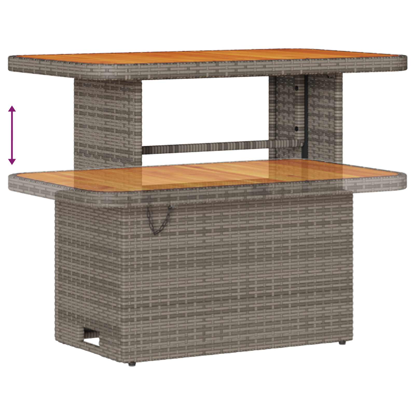 Gartensofa-set 10 pcs Grau Poly-Rattan