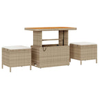 Gartensofa-set 10 pcs Beige Poly-Rattan