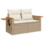 Gartensofa-set 10 pcs Beige Poly-Rattan