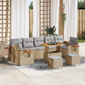 Gartensofa-set 10 pcs Beige Poly-Rattan