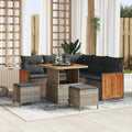 Gartensofa-set mit Kissen 8 pcs Grau