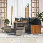 Gartensofa-set mit Kissen 8 pcs Grau