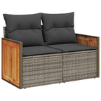 Gartensofa-set mit Kissen 12 pcs Grau