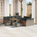 Gartensofa-set mit Kissen 13 pcs Grau