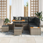 Gartensofa-set mit Kissen 8 pcs Grau