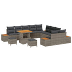 Gartensofa-set mit Kissen 13 pcs Grau
