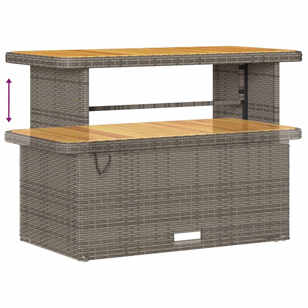 Garten-Sofa-Set mit Kissen mit Speicher 13 pcs Grau