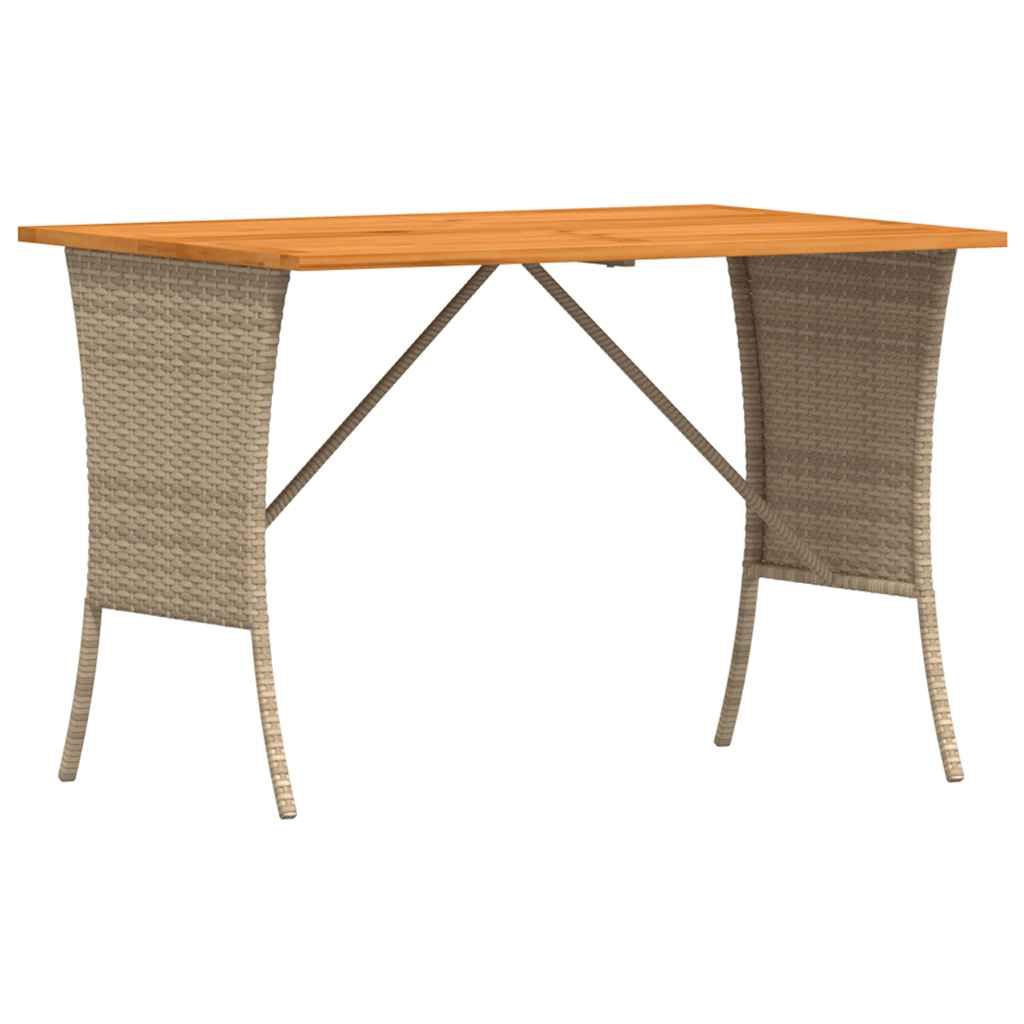 4-tlg. Garten-Sofagarnitur mit Kissen L-Form Beige Poly Rattan