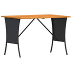 3-tlg. Garten-Sofagarnitur mit Kissen Schwarz Poly Rattan