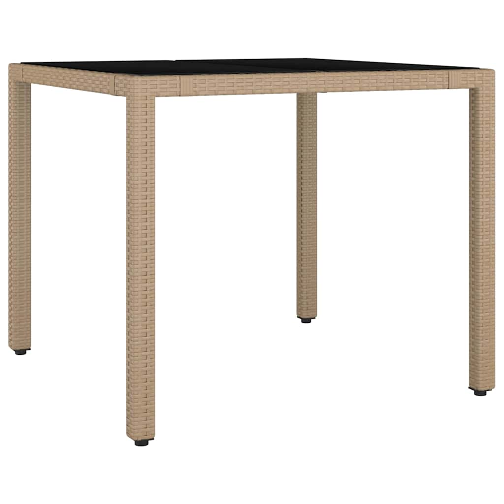 Garten Essgruppe 3 pcs Beige Poly-Rattan