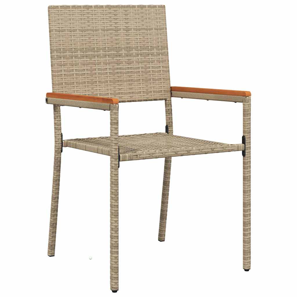 Garten Essgruppe 3 pcs Beige Poly-Rattan