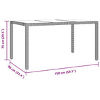 Garten Essgruppe 7 pcs Beige Poly-Rattan
