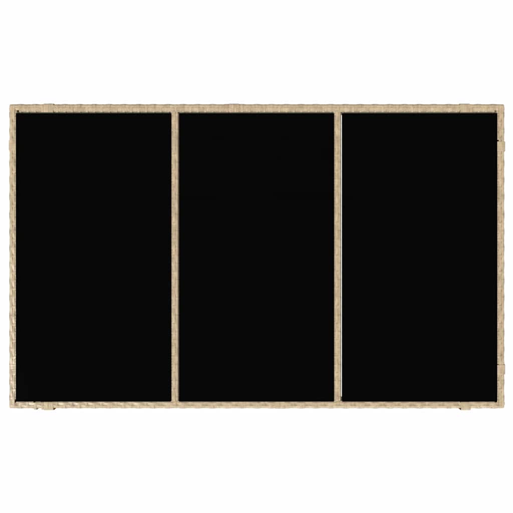 Garten Essgruppe 7 pcs Beige Poly-Rattan
