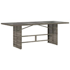 Garten Essgruppe 7 pcs Grau Poly-Rattan