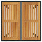 Garten Essgruppe 5 pcs Schwarz und Braun Poly-Rattan