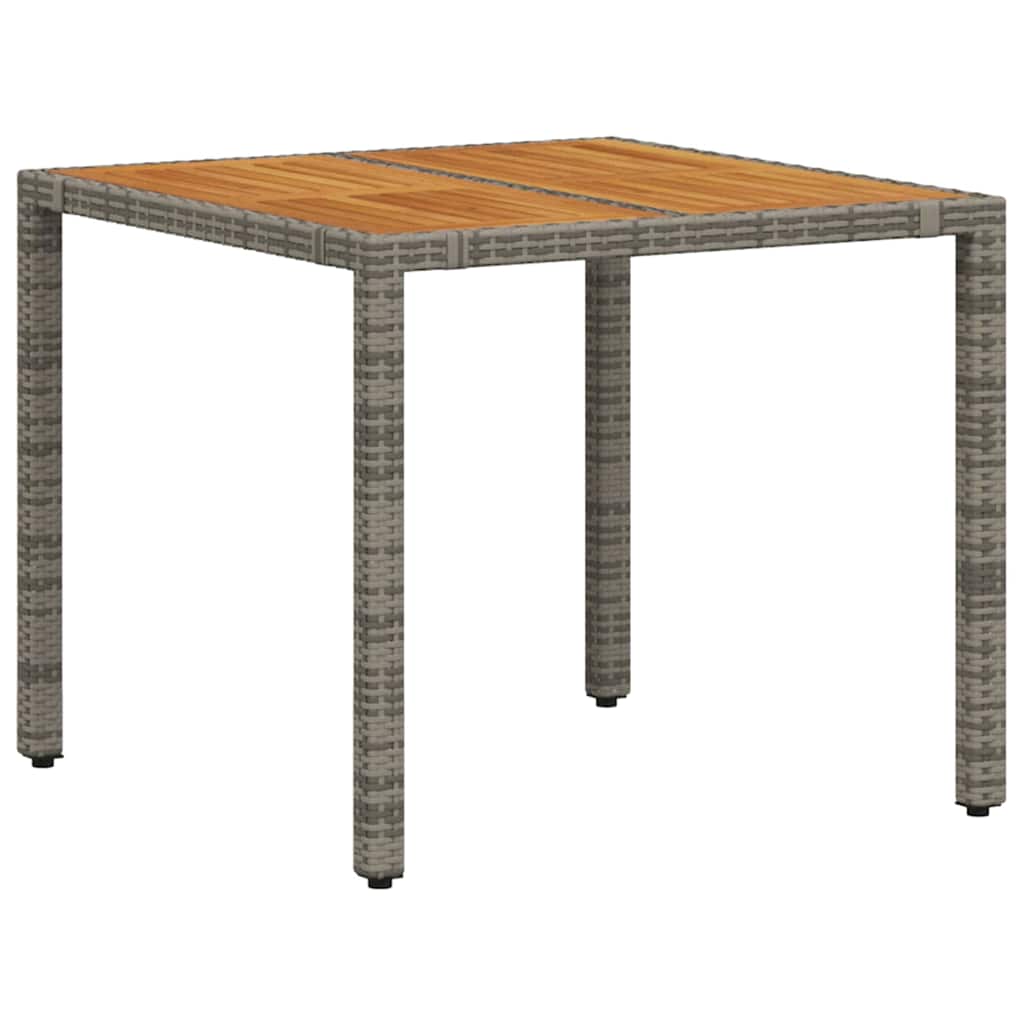Garten Essgruppe 5 pcs Grau und Braun Poly-Rattan
