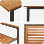 Garten Essgruppe 5 pcs Grau Massivholz Akazie