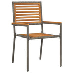 Garten Essgruppe 5 pcs Grau Massivholz Akazie