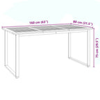 Garten Essgruppe 5 pcs Grau Massivholz Akazie