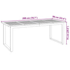 Garten Essgruppe 9 pcs Grau Massivholz Akazie