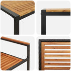 Garten Essgruppe 9 pcs Schwarz und Braun Poly-Rattan