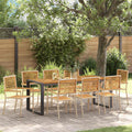 Garten Essgruppe 9 pcs Beige und Braun Poly-Rattan