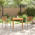 Garten Essgruppe 3 pcs Grau Massivholz Akazie