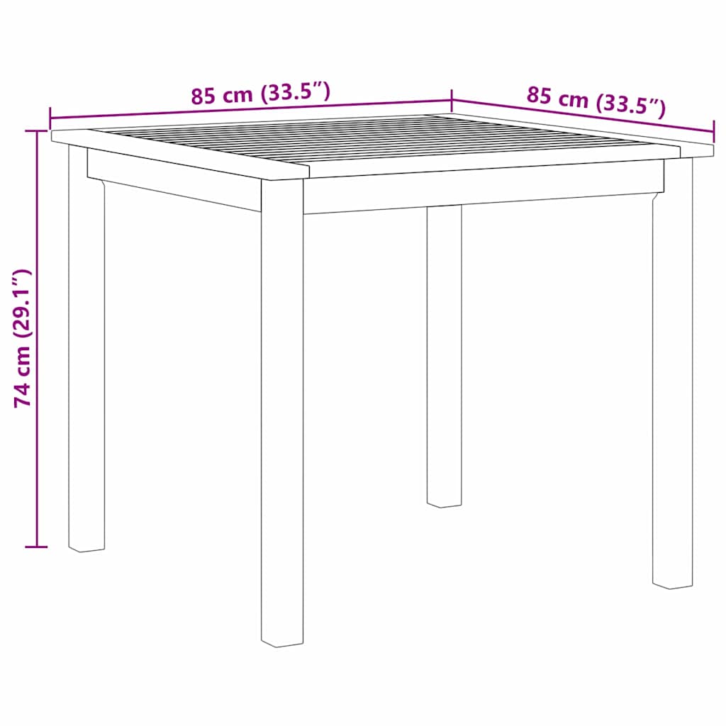 Garten Essgruppe 3 pcs Grau Massivholz Akazie