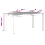 Garten Essgruppe 5 pcs Grau Massivholz Akazie