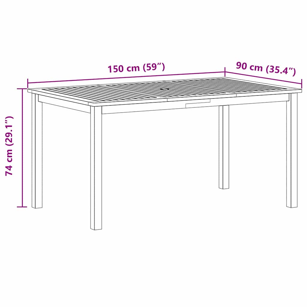 Garten Essgruppe 7 pcs Beige Massivholz Akazie