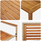 Garten Essgruppe 5 pcs Beige Massivholz Akazie