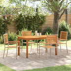 Garten Essgruppe 5 pcs Beige Massivholz Akazie