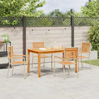 Garten Essgruppe 5 pcs Beige Massivholz Akazie