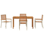 Garten Essgruppe 5 pcs Beige Massivholz Akazie