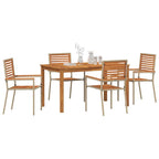 Garten Essgruppe 5 pcs Beige Massivholz Akazie
