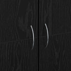 Büroschrank Schwarz Eichen-Optik 60 x 32 x 152,5 cm
